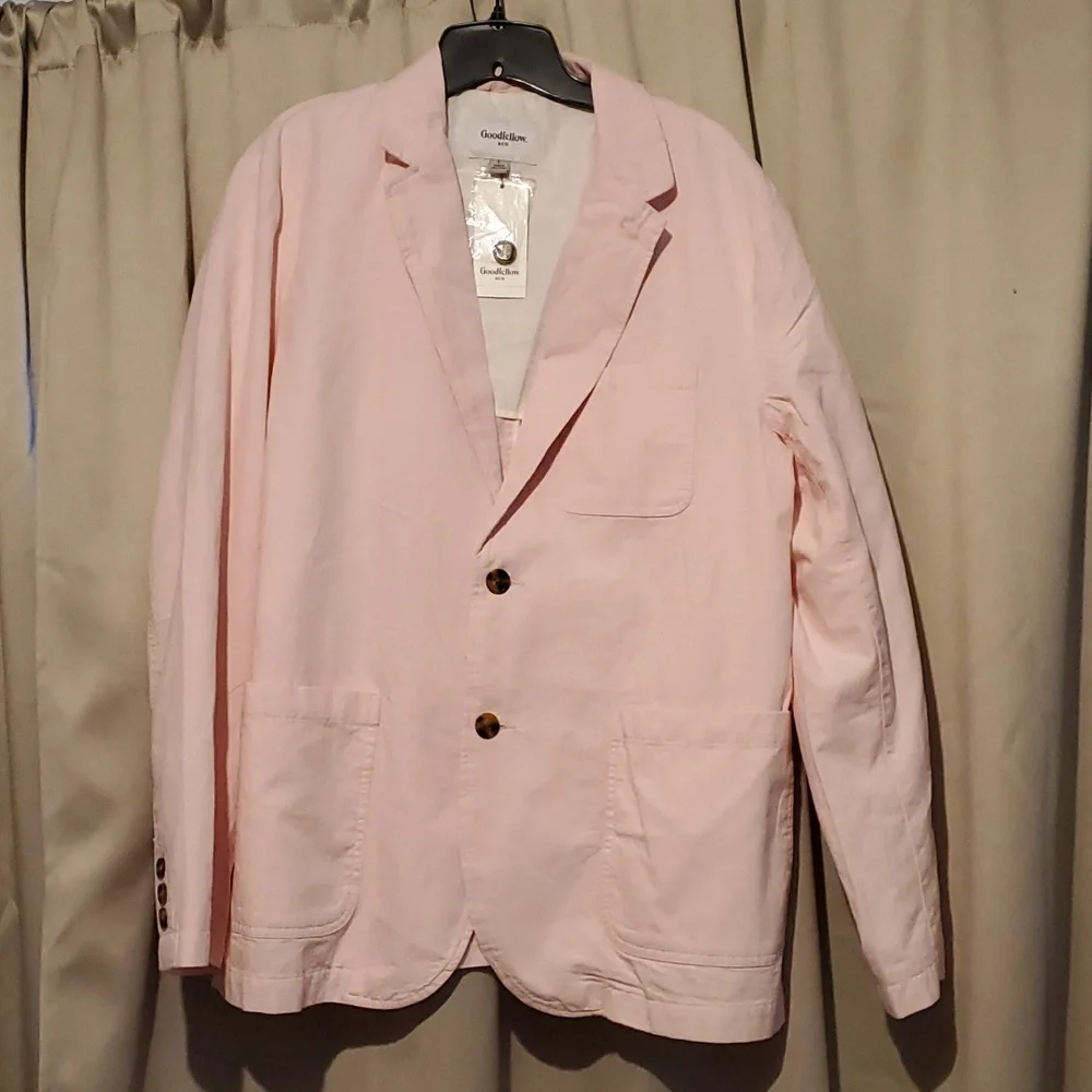 Pink Linen Blazer Sport Coat - Picture 1 of 7